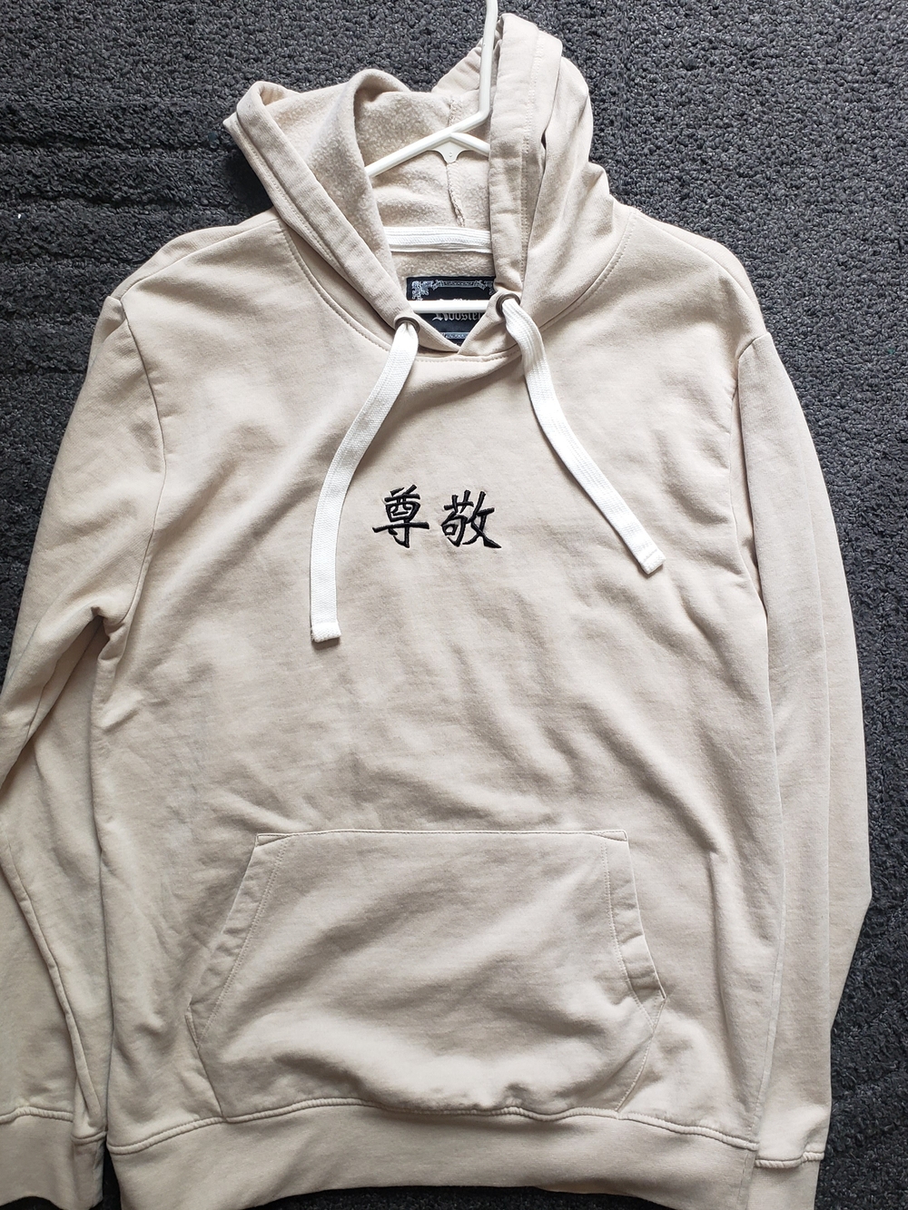 Mens Blind Rooster Hoodie Size Large Chinese Rose Embroidery